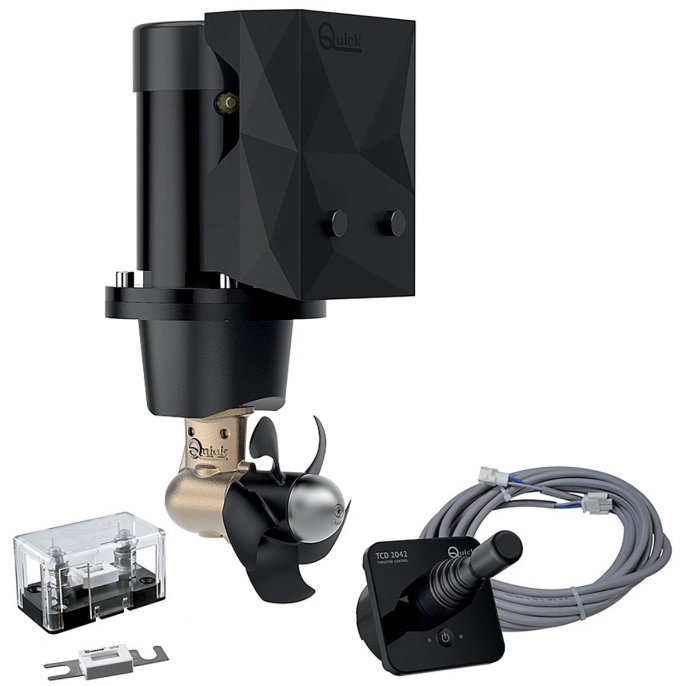 Комплект подруливающего устройства Quick 2.2кВт, 40кГс, 12В, 140мм с кабелем и джойстиком